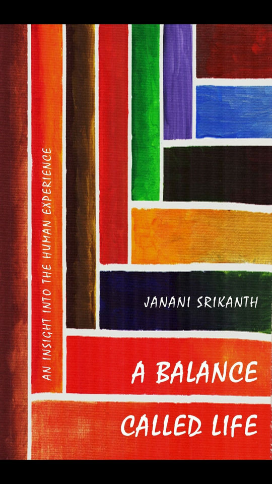 Pic of 'A Balance Called Life' - Amazon's popular bestseller for several months in a row. Written by Janani Srikanth